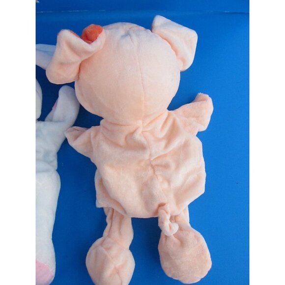 Unbranded Lot Of 3 Plush Stuffed Animal Hand Puppets Panda Bunny Pig - Picture 5 of 8